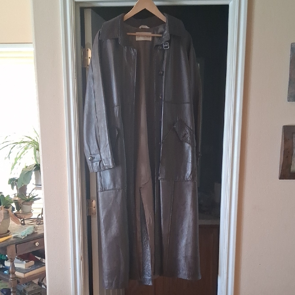 Oscar de la Renta Brown Leather Jacket